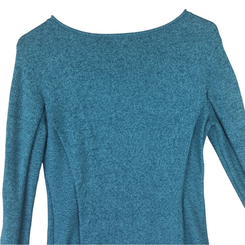 Sundance Silk Blend Knitted Long Sleeve Top Sweater Blue Henley Soft Size S - Picture 4 of 8